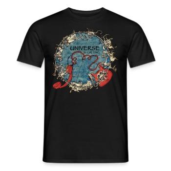 Universe is calling - Männer T-Shirt - Schwarz - Vorne - AI Model Male 178 light (178cm)