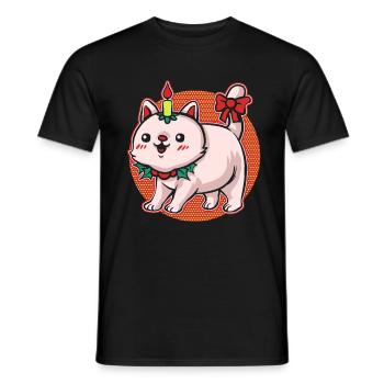 Moche pull de Noël Tshirt chat de Noël - T-shirt homme - noir - Devant - AI Model Male 178 light (178cm)