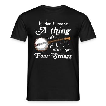 Chemises Banjo Pour Hommes Bluegrass Appalachia Folk - T-shirt homme - noir - Devant - AI Model Male 178 light (178cm)