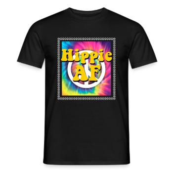 Hippie Geschenk Acidhead Flowerpower Hippi Hippy - Männer T-Shirt - Schwarz - Vorne - AI Model Male 178 light (178cm)