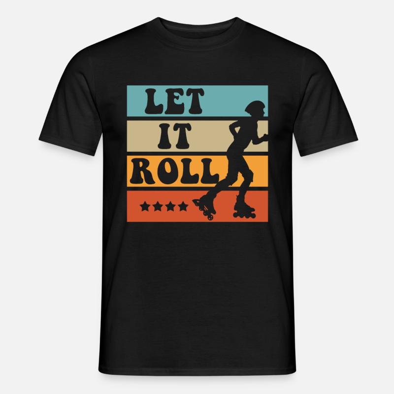 Inline Skater - Männer T-Shirt - Schwarz