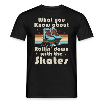 Inline Skate Cadeau Rollskates Roller 70s - T-shirt homme - noir - Devant - AI Model Male 178 light (178cm)