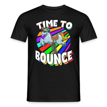 Time To Bounce für Männer und Frauen - Männer T-Shirt - Schwarz - Vorne - AI Model Male 178 light (178cm)