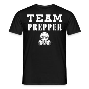 Préparation de l’équipe - T-shirt homme - noir - Devant - AI Model Male 178 light (178cm)
