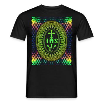 Jesus Christus, IHS, Jesuiten, Jesuitenorden - Männer T-Shirt - Schwarz - Vorne - AI Model Male 178 light (178cm)
