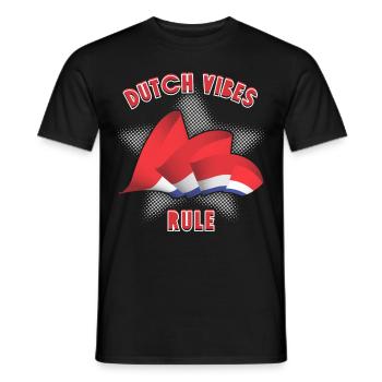 Holland Spruch, Netherlands, Dutch-Vibes-Rule - Men's T-Shirt - black - Front - AI Model Male 178 light (178cm)