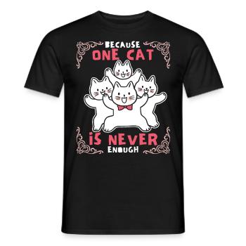 Chat, drôle de dicton, beaucoup de chats, maman chat - T-shirt homme - noir - Devant - AI Model Male 178 light (178cm)