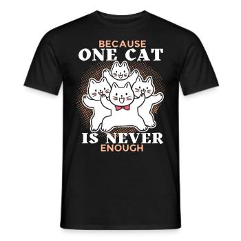 Chat, drôle de dicton, beaucoup de chats, papa chat - T-shirt homme - noir - Devant - AI Model Male 178 light (178cm)