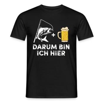 Angeln Tshirt Mann Fischer Rute Fischfang Fishing - Männer T-Shirt - Schwarz - Vorne - AI Model Male 178 light (178cm)