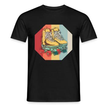 Patins à roulettes Patins à roues alignées Cadeau femme homme - T-shirt homme - noir - Devant - AI Model Male 178 light (178cm)