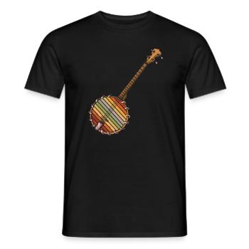 Chemises Banjo Pour Hommes Bluegrass Appalachia Folk - T-shirt homme - noir - Devant - AI Model Male 178 light (178cm)
