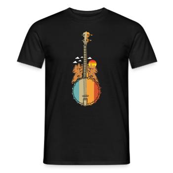 Banjo - Männer T-Shirt - Schwarz - Vorne - AI Model Male 178 light (178cm)