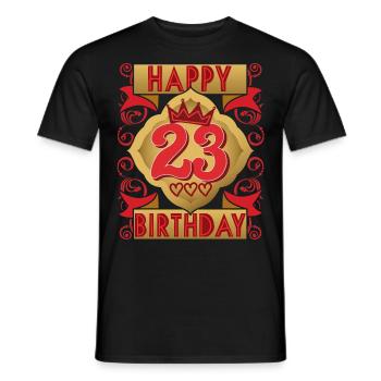 23. Geburtstag 23 Jahre alt Spruch, Vintage-Design - Männer T-Shirt - Schwarz - Vorne - AI Model Male 178 light (178cm)