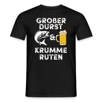 Angeln Geschenk Fischer Angler Petri Heil Rute - Männer T-Shirt - Schwarz - Vorne - AI Model Male 178 light (178cm)