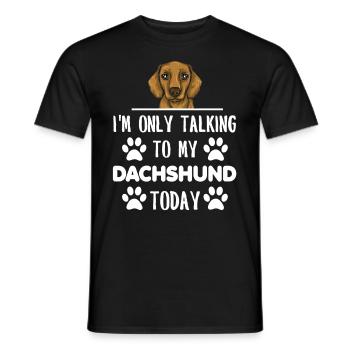 Dachshund Gift Dixie Viennese Doxie Dachshund - Men's T-Shirt - black - Front - AI Model Male 178 light (178cm)
