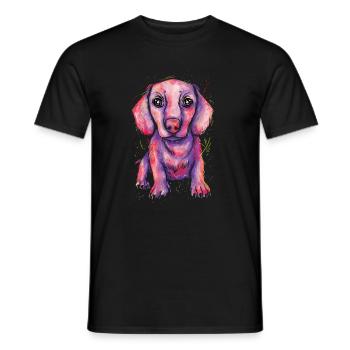 Teckel Cadeau Dixie Viennese Doxie Teckel - T-shirt homme - noir - Devant - AI Model Male 178 light (178cm)