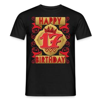 17. Geburtstag 17 Jahre alt Spruch, Vintage-Design - Männer T-Shirt - Schwarz - Vorne - AI Model Male 178 light (178cm)