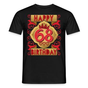 68. Geburtstag 68 Jahre alt Spruch, Vintage-Design - Männer T-Shirt - Schwarz - Vorne - AI Model Male 178 light (178cm)