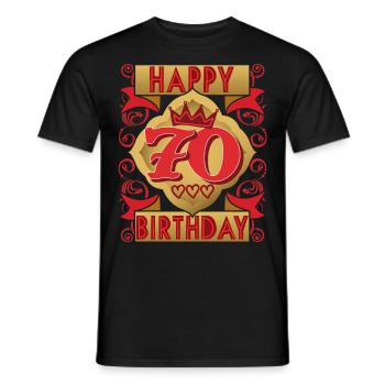 70. Geburtstag 70 Jahre alt Spruch, Vintage-Design - Männer T-Shirt - Schwarz - Vorne - AI Model Male 178 light (178cm)