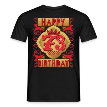 73. Geburtstag 73 Jahre alt Spruch, Vintage-Design - Männer T-Shirt - Schwarz - Vorne - AI Model Male 178 light (178cm)
