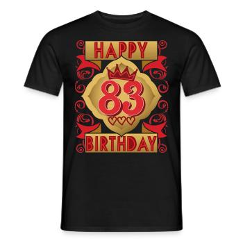 83. Geburtstag 83 Jahre alt Spruch, Vintage-Design - Männer T-Shirt - Schwarz - Vorne - AI Model Male 178 light (178cm)
