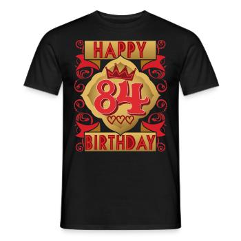 84. Geburtstag 84 Jahre alt Spruch, Vintage-Design - Männer T-Shirt - Schwarz - Vorne - AI Model Male 178 light (178cm)