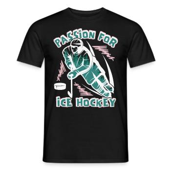 Eishockey, Eishockeyspieler, lustiger Spruch - Männer T-Shirt - Schwarz - Vorne - AI Model Male 178 light (178cm)