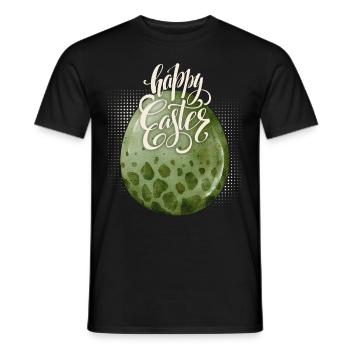 Ostern, Dinosaurier-Ei, Frohe Ostern Typografie - Männer T-Shirt - Schwarz - Vorne - AI Model Male 178 light (178cm)
