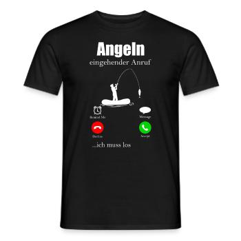 Fishing Fishing Fisher Fishing Rod Carp Rod Fish - Men's T-Shirt - black - Front - AI Model Male 178 light (178cm)