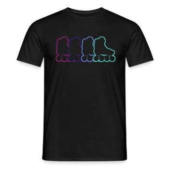 Inline Skate Cadeau Rollskates Roller 70s - T-shirt homme - noir - Devant - AI Model Male 178 light (178cm)