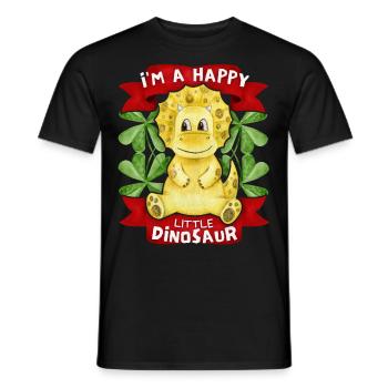Funny Little Dinosaur Illustration Saying - Men's T-Shirt - black - Front - AI Model Male 178 light (178cm)