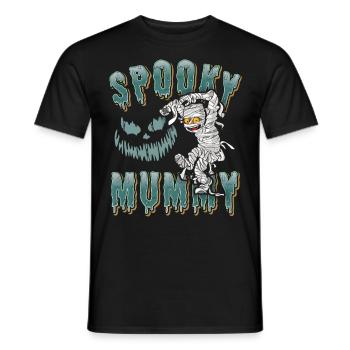Comic Mummy, Funny Saying, Halloween Motif - Men's T-Shirt - black - Front - AI Model Male 178 light (178cm)