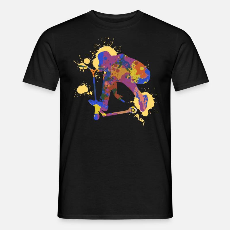 Stunt Scooter - Männer T-Shirt - Schwarz