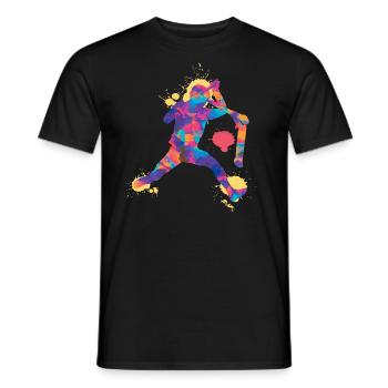 Scooter stunt colorful - Männer T-Shirt - Schwarz - Vorne - AI Model Male 178 light (178cm)
