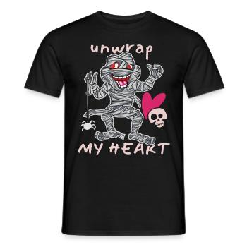 Comic mummy, Halloween mummy, funny saying - Men's T-Shirt - black - Front - AI Model Male 178 light (178cm)