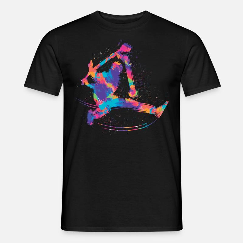 Stunt Scooter - Männer T-Shirt - Schwarz