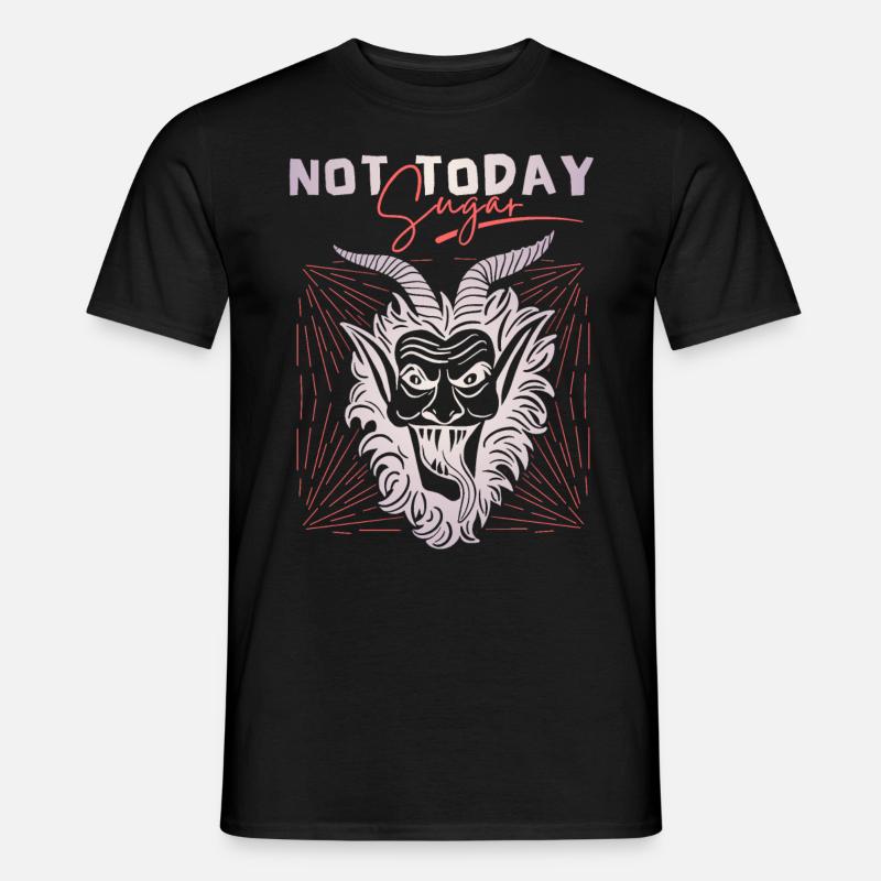 Teufel-Devil, lustiger Spruch Not-Today-Satan - Männer T-Shirt - Schwarz