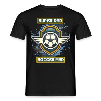 Soccer Dad, lustiger Spruch, Fußball-Papa - Männer T-Shirt - Schwarz - Vorne - AI Model Male 178 light (178cm)