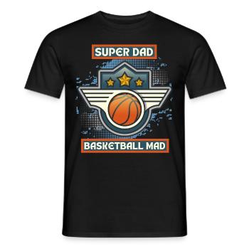 Basketball Dad, lustiger Spruch, Basketball-Papa - Männer T-Shirt - Schwarz - Vorne - AI Model Male 178 light (178cm)