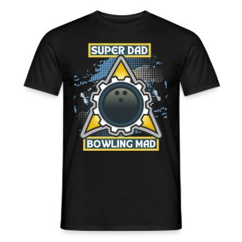 Bowling Dad, drôle de dicton, Bowling papa - T-shirt homme - noir - Devant - AI Model Male 178 light (178cm)