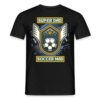 Soccer Dad, lustiger Spruch, Fußball-Papa - Männer T-Shirt - Schwarz - Vorne - AI Model Male 178 light (178cm)