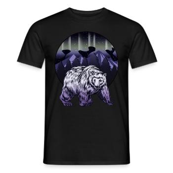 Alaska Geschenk USA Natur Bär Denali Grizzly Wald - Männer T-Shirt - Schwarz - Vorne - AI Model Male 178 light (178cm)