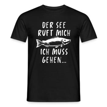 Angeln Geschenk Fischer Angler Petri Heil Rute - Männer T-Shirt - Schwarz - Vorne - AI Model Male 178 light (178cm)