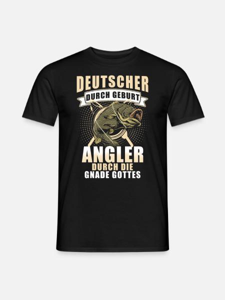 Angeln - Männer T-Shirt - Schwarz