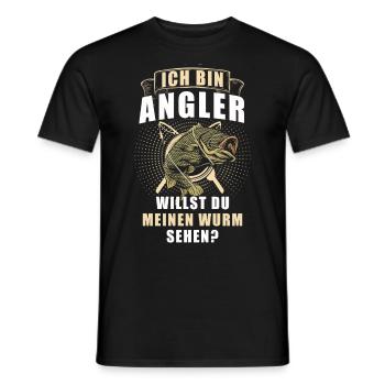 Angeln Fishing Fisher Angelrute Karpfen Rute Fisch - Männer T-Shirt - Schwarz - Vorne - AI Model Male 178 light (178cm)