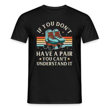 Inline Skater - Männer T-Shirt - Schwarz - Vorne - AI Model Male 178 light (178cm)
