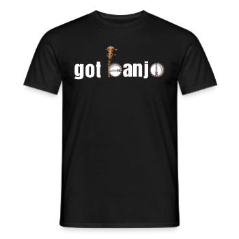 Chemises Banjo Pour Hommes Bluegrass Appalachia Folk - T-shirt homme - noir - Devant - AI Model Male 178 light (178cm)