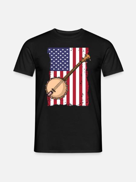 Banjo - Männer T-Shirt - Schwarz