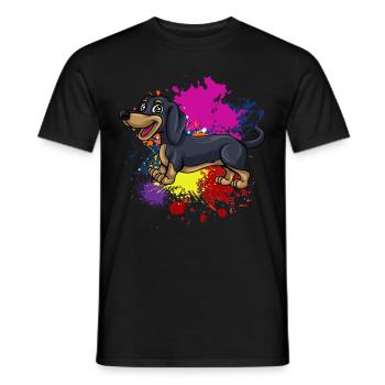 Teckel Cadeau Dixie Viennese Doxie Teckel - T-shirt homme - noir - Devant - AI Model Male 178 light (178cm)