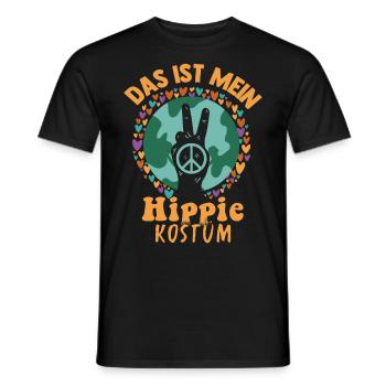 Hippie Tshirt Peace Bewegung Woodstock Boho Groove - Männer T-Shirt - Schwarz - Vorne - AI Model Male 178 light (178cm)